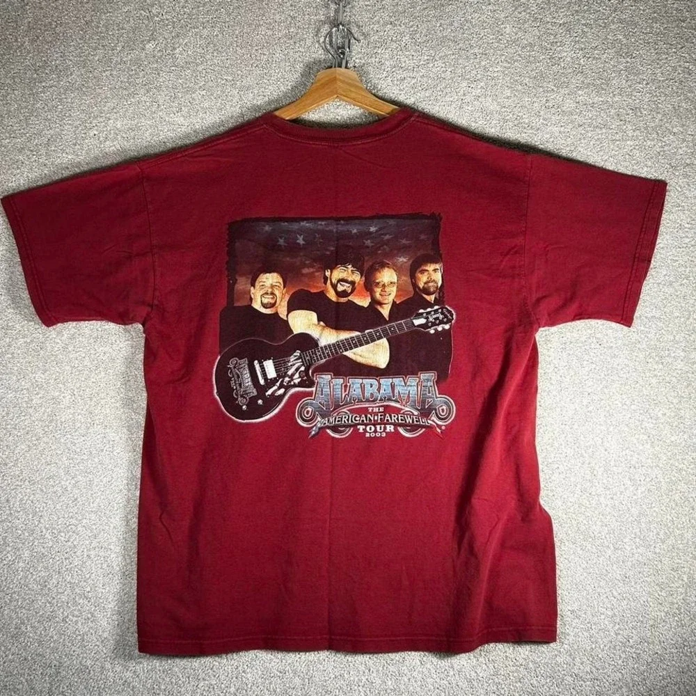Vintage 2003 Alabama the band farewell tour double sided red country tshirt - Picture 2 of 6